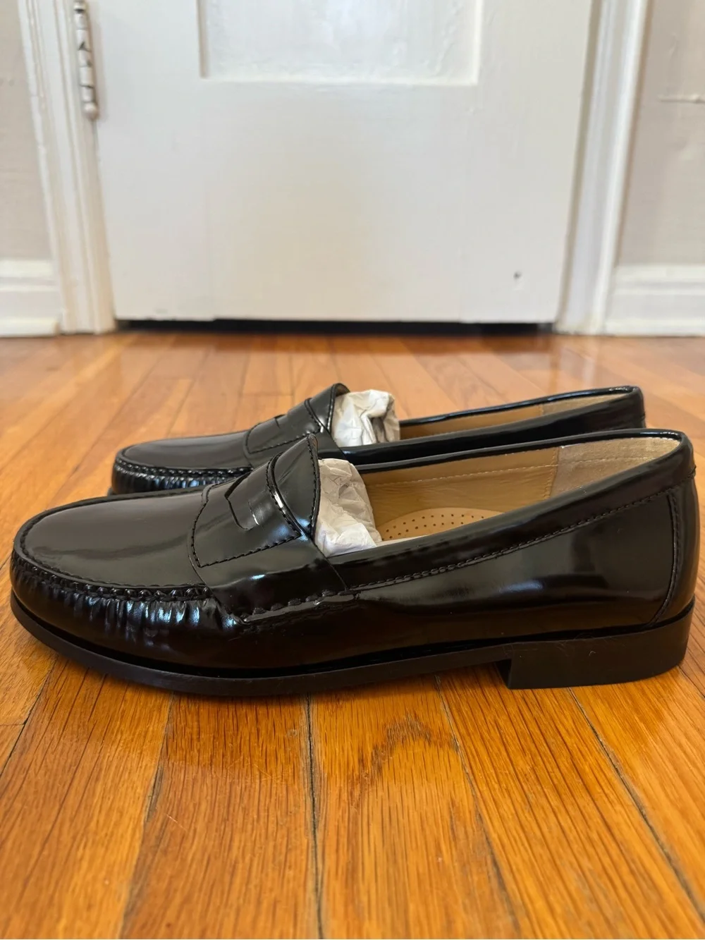 COLE HAAN MEN’S DRESS PENNY LOAFERS (Black, 10D)